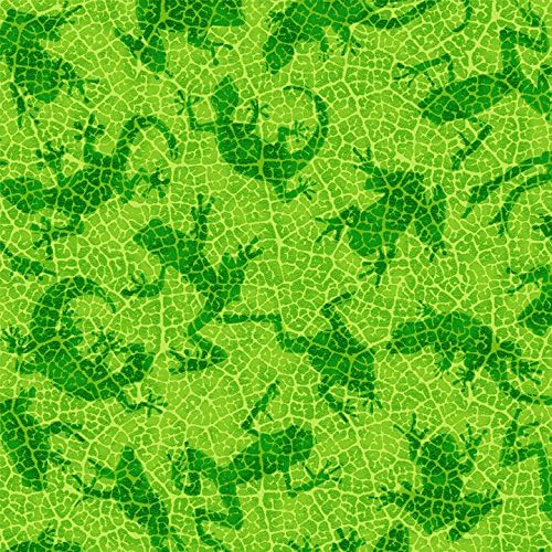 1 Yard Stonehenge Rainforest Romp by Linda Ludovico from Northcott 100% Cotton Quilt Fabric 39213 74 Frogs