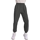 PATPAT Boys Ultra-Soft Quick-Dry Athletic Pants with Pockets & Inner Drawcord, Lightweight Joggers for Sports Training