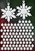 White Snowflake Ornaments - Set of 96 Small (2
