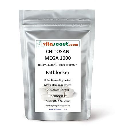 1000 Tabletten CHITOSAN MEGA 1000! - SB*: Fatblocker Diät Carb Blocker Low Fat