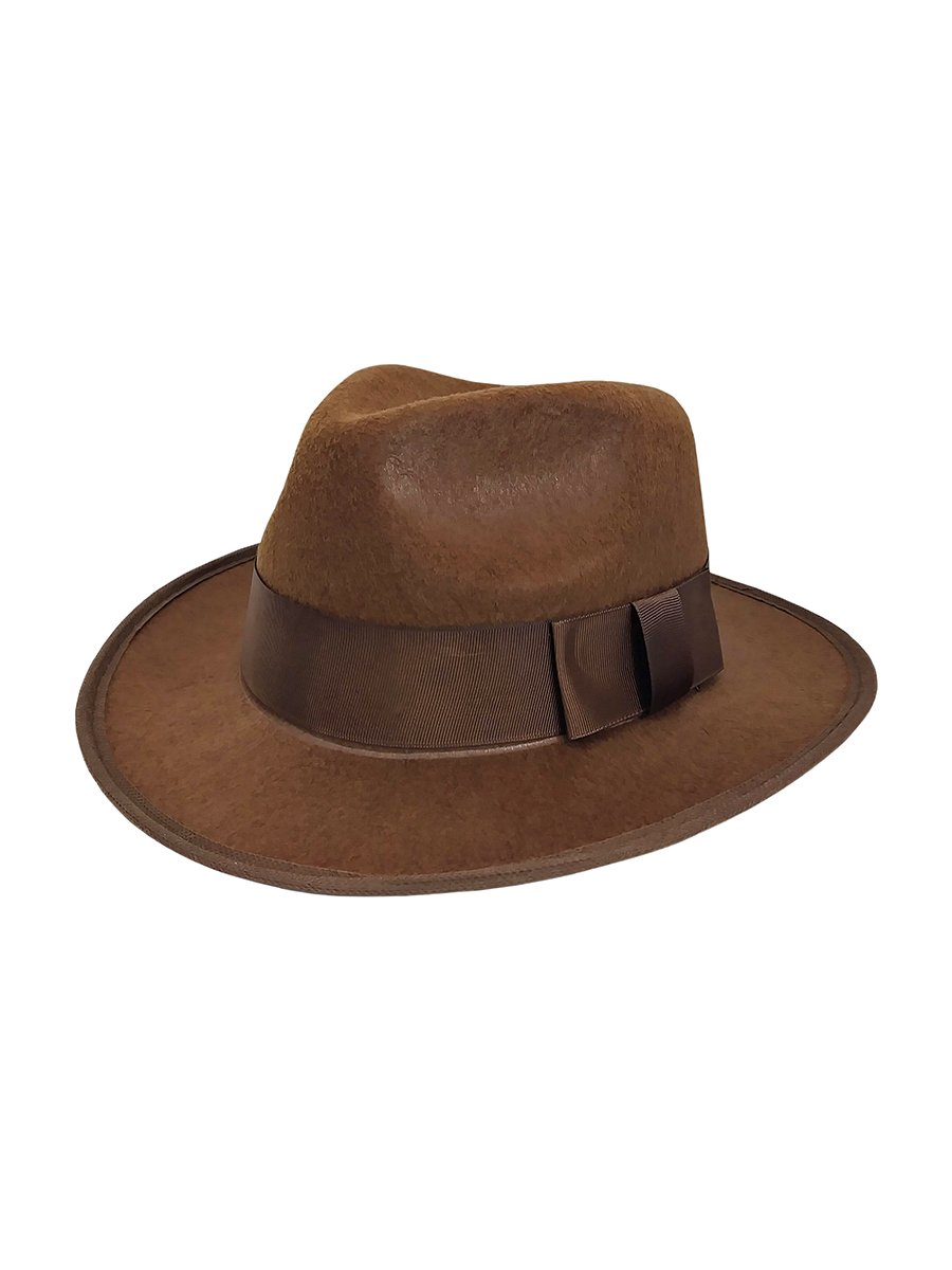 Nicky Bigs Novelties Adult Fedora Hat - Cosplay Felt Hat For Gatsby, Indiana Jones & Mobster Costumes
