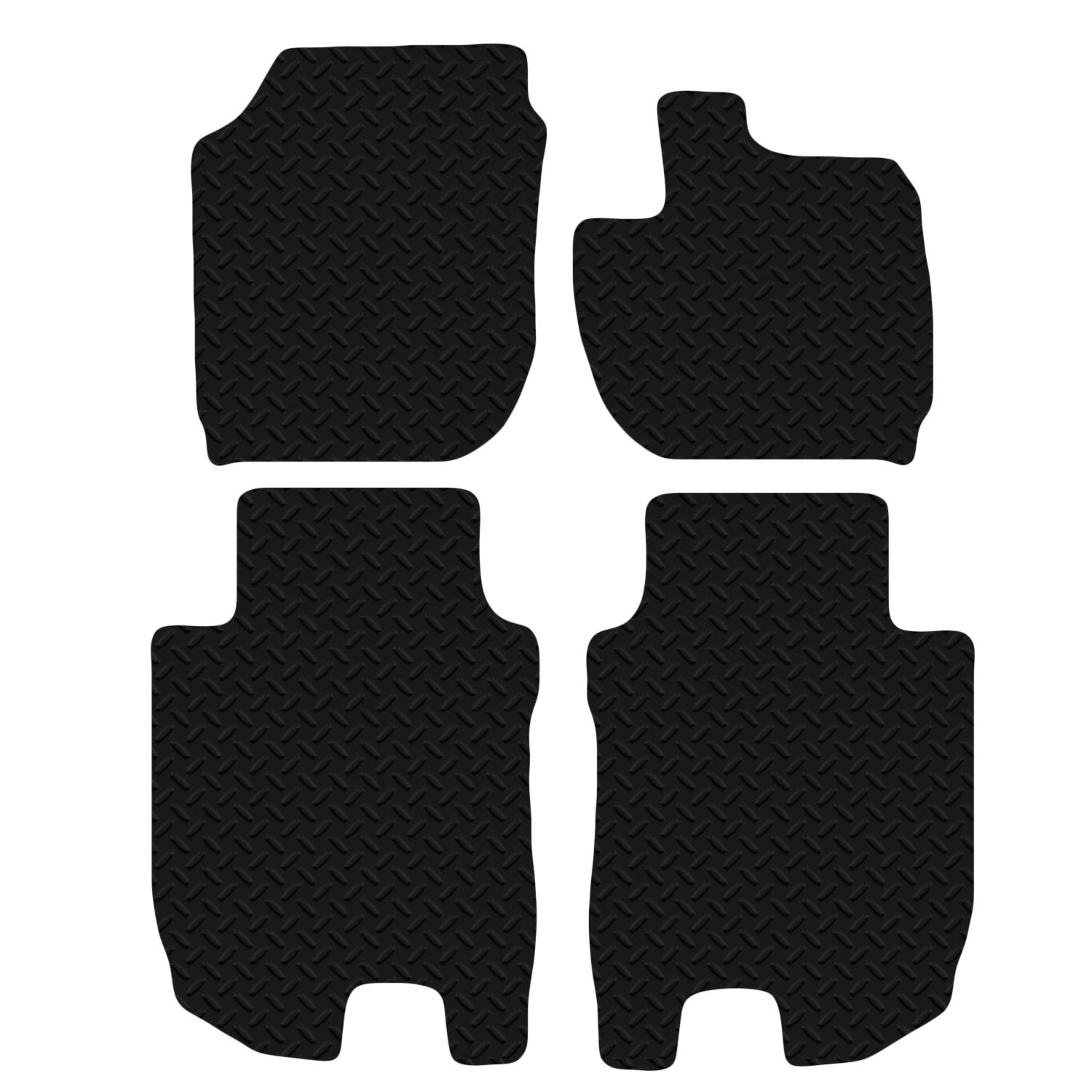 Carsio Car Mats For Honda HR-V 2015 - Onwards 3mm 4pc Set Tailored Fit Rubber Floor Mat Complete Accessory Black Custom Fitted - Anti-Slip Backing, Heavy Duty & Waterproof
