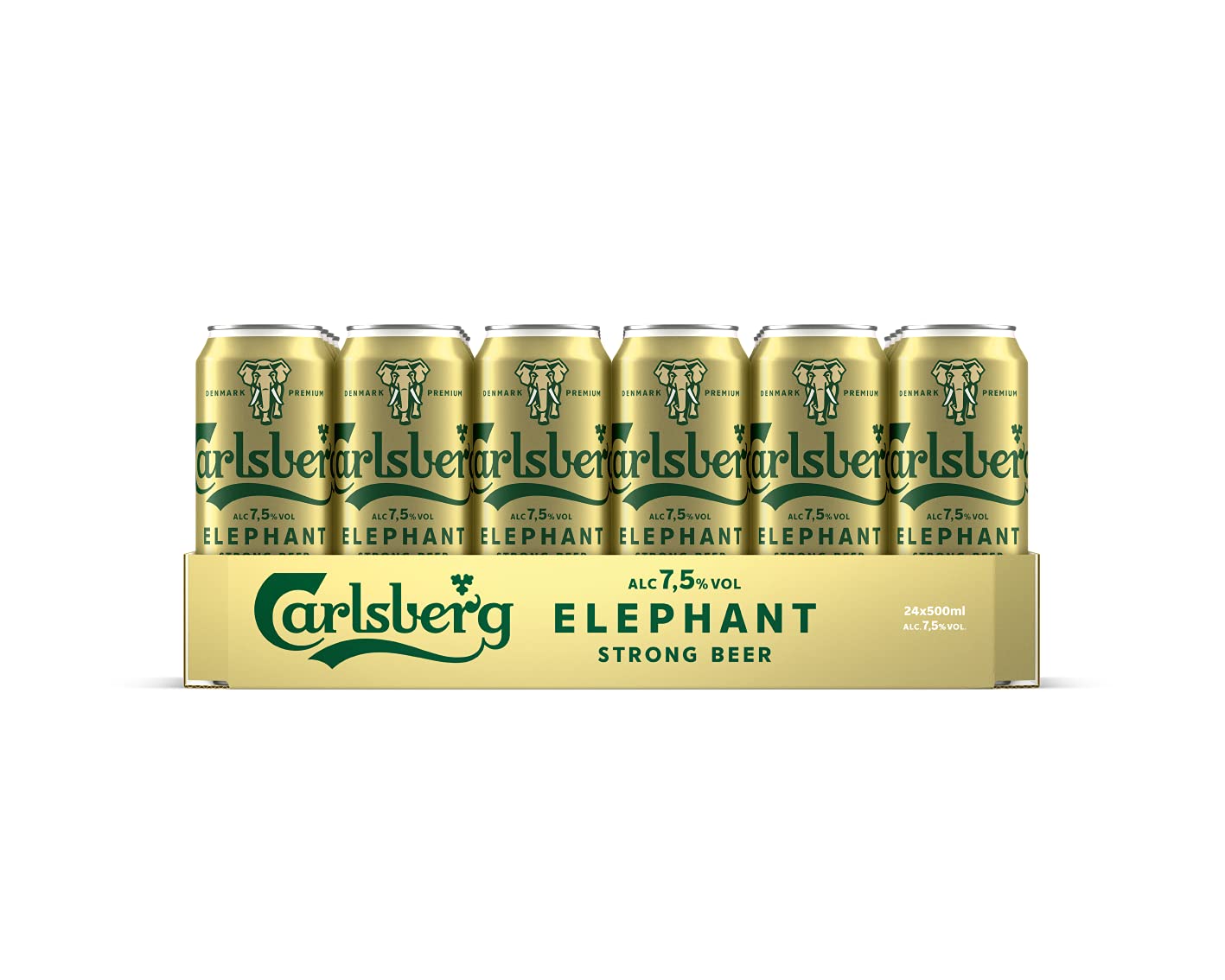 Carlsberg Elephant 7,5 % Vol. Dosenbier 0,5 l | 24 Starkbier Dosen in kraftvoll, herbem Geschmack | Bier Palette Einweg (24 X 0,5 l) 2