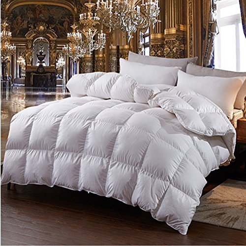Zf Luxurious Heavy Goose Down Comforter Queen King Size Duvet