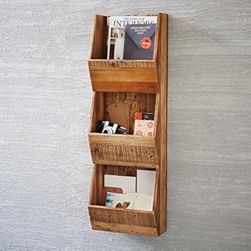 Holz Dekor Zeitschriftenhalter Mango Natürlichen Farbe 30 X 16 X