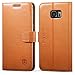 Galaxy S6 Edge Plus Case, SHIELDON Genuine Leather Wallet Case [Slim Fit] Flip Book Case w/ Stand & Credit Card Compartments [Magnetic Flap] for Samsung Galaxy S6 Edge Plus, Brown