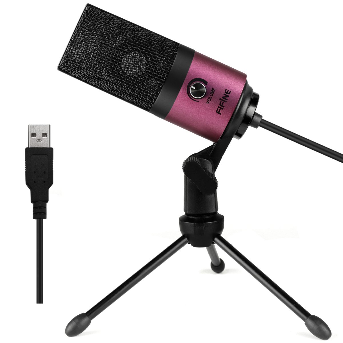 USB Microphone,Fifine Metal Condenser Recording Microphone For Laptop MAC Or Windows Cardioid Studio Recording Vocals, Voice Overs,Streaming Broadcast And YouTube Videos.(669B)