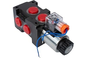 INPANOLS Hydraulic Solenoid Diverter Valve, 13GPM DC12V Hydraulic Solenoid Selector, MAX Pressure 200 Bar