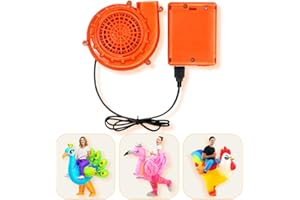 KOOY Small Inflatable Costumes Fan Replacement, Mini Replacement Fan Battery Pack for Inflatable Costume Blow up Blower USB Potable Fans for Dinosaur Inflatables Costume Chicken Orange