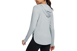 baleaf Women's UPF 50+ Sun Shirt with Hoodie SPF Long Sleeve UV Protection Clothing Hiking Fishing Outdoor Lightweight