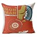 Chicozy Cotton Avengers Alliance Batman Captain America Iron Man Hulk Pillow Cover Ikia Style Sofa Cushion Cover Square Home Decration Pillowcase 17.7inch x 17.7inch