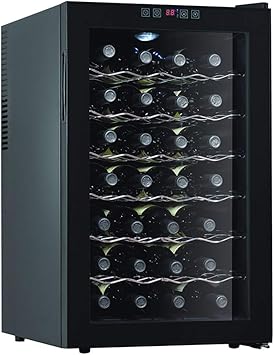 Amazon Com Jcoco 28 Bottlesthermoelectric Wine Cooler Red And