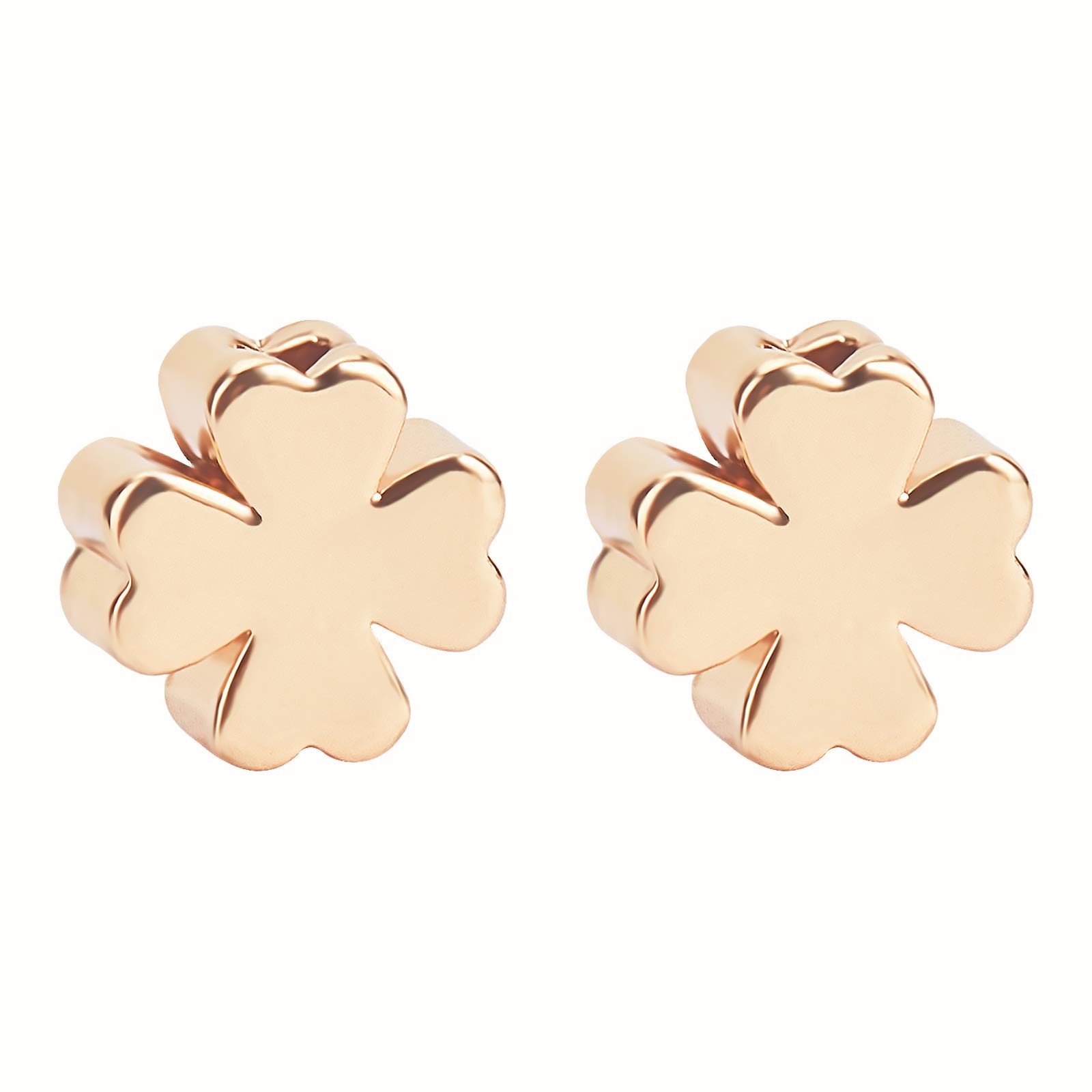 BENECREAT 20PCS 18K Gold Plated Spacer Beads Clover Shape Brass Beads for Bracelet Necklace DIY Jewelry Making - 5x5x3mm, Hole: 1mm