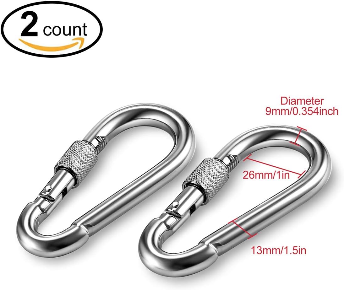 AusKit Swing Swivel, 30 KN Safest Rotational Device Hanging Accessory with Carabiners for Web Tree Swing, Therapy Swing, Aerial Dance, Swing Spinner Hanger, Rock Climbing, Hanging Hammocks (Black): Sports & Outdoors