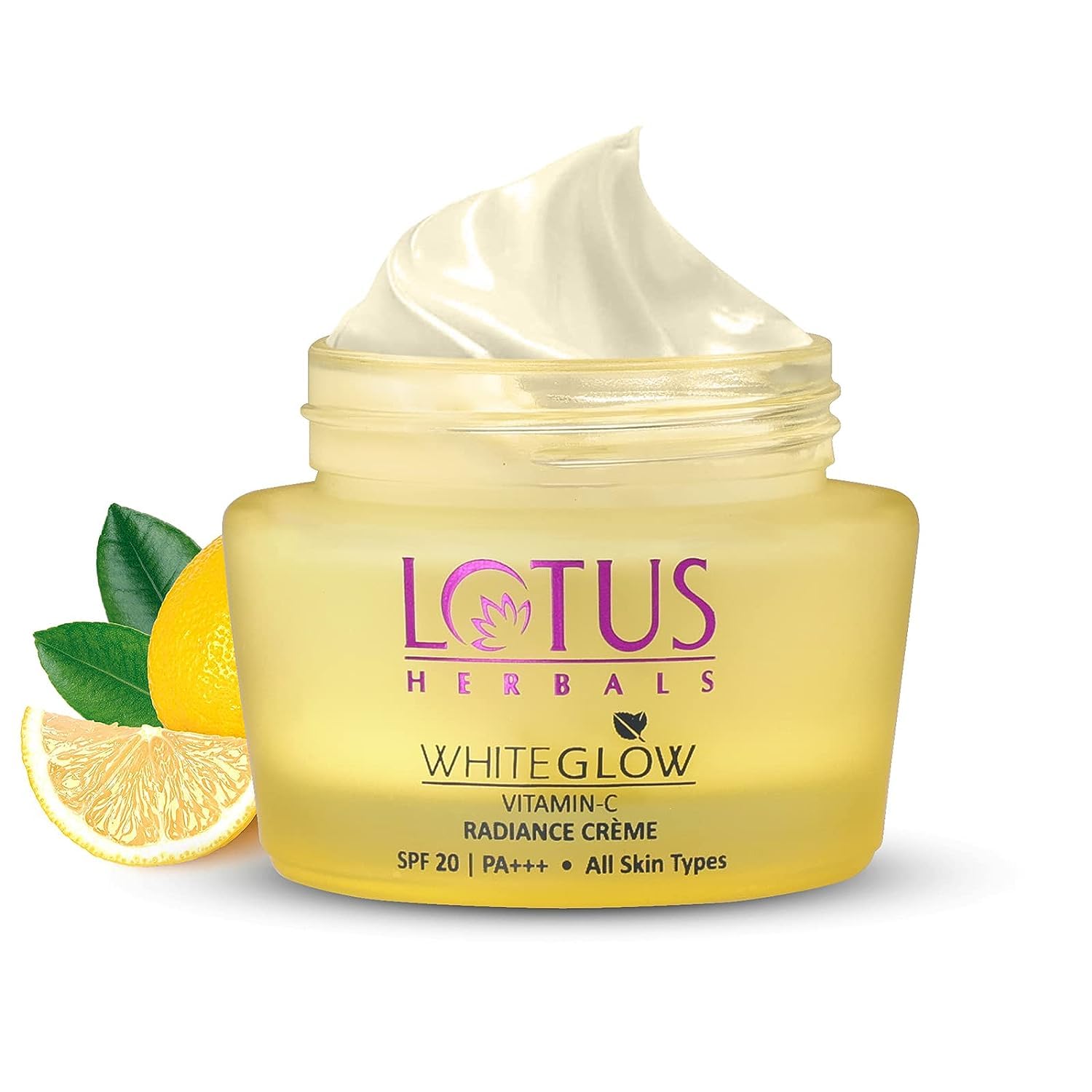 Lotus Herbals WhiteGlow Vitamin C Radiance Cream | SPF 20 | For Dark Spots & Dull Skin | Anti- Pollution | 50g