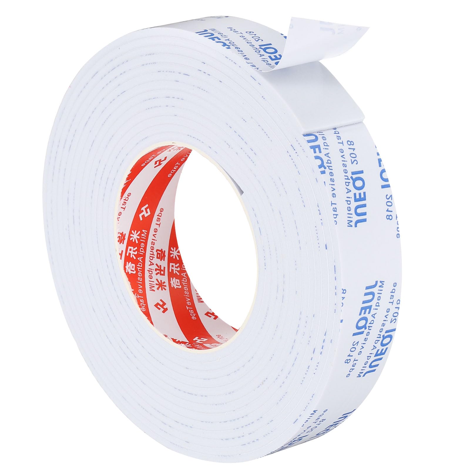 PATIKIL 5m/16.4ft Sealing Foam Tape, 35mm Wide 3mm Thick Single Sided Weather Stripping Door Furniture Seal Strip for Window Pipes Insulation, White