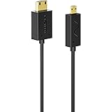 Nanosecond Extreme Slim 2.6’ Micro HDMI to Mini HDM Cable -World’s Thinnest & Most Flexible HDMI Cable (2.6FT /0.8m) High-Spe