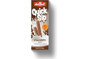 Dee Best Chocolate Flavored Milk Straws 10 CT, Kosher, Gluten Free, Nut Free