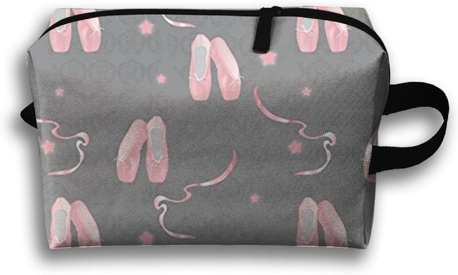 Toiletry Bag Ballet Pointes Shoes (Pink) Travel Cosmetics Bag Waterproof Organizer For Travel Accessories Toiletry Kit For Men And Women