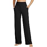 Willit Women's Wide Leg Yoga Pants with Pockets Stretch Loose High Waist Comfy Soft Casual Lounge Sweatpants 28"/30"