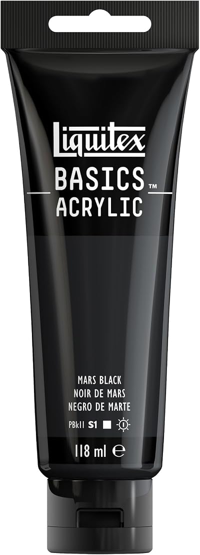 Liquitex Basics Acrylic Paint Mars Black 118ml Tube Artist Quality