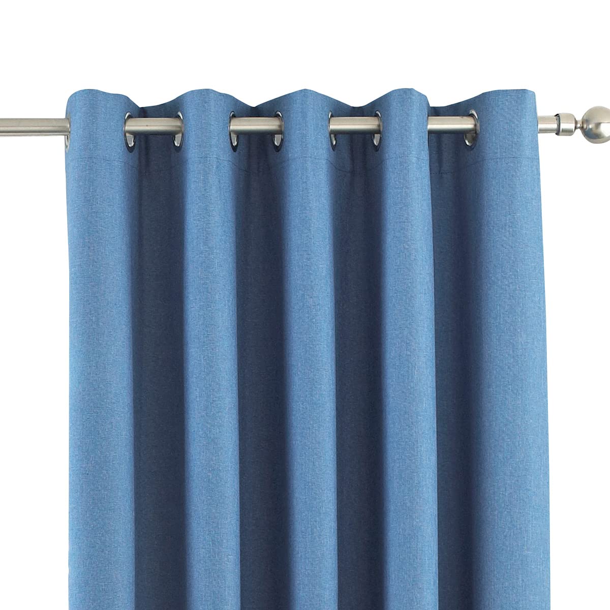 Paoletti Two Curtain Panels, Polyester, Denim, 66 x 54 (168 x 137 cm) — image 1