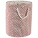 DII Chevron Woven Paper Storage Organizer Bin Laundry Hamper, Organize Clothing, Toys, Pet Supplies, Accessories, Kids & Baby Nursery Basket, Large Round, Rust