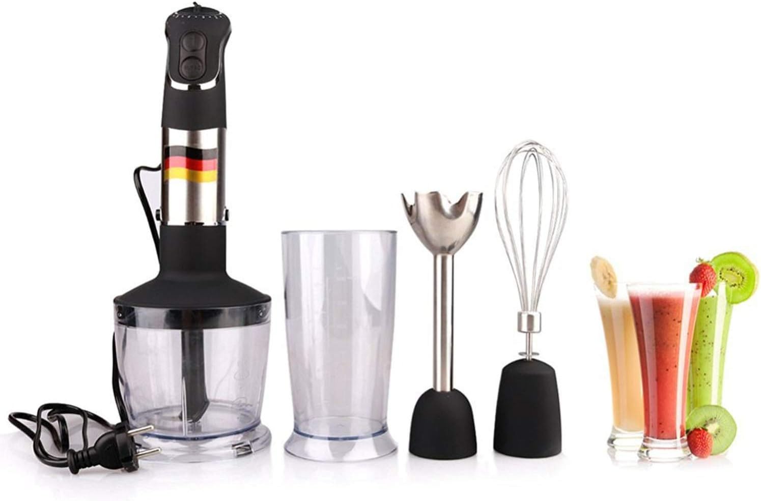 Hand Blender 4 in 1 Portable immersion Blender for Kitchen Food Processor stick with Chopper Whisk Electric Juicer Mixer factory,4 in 1,