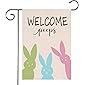Easter Welcome Peeps Garden Flags, Easter Bunny Garden Yard Flag 12 X 18 Double Sided, Happy Easter Bunny Decor for…