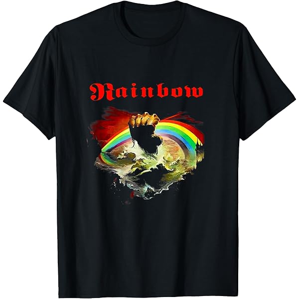 Camiseta Rainbow Rising Talla S-3XL – Banda De Hard Rock Y Metal, 100% Algodón Unisex