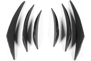 Acouto Bumper Canards Carbon Fiber,6pcs Carbon Fiber Texture Car Bumper Fin Canard Splitter Diffuser Valence Spoiler Lip Bump