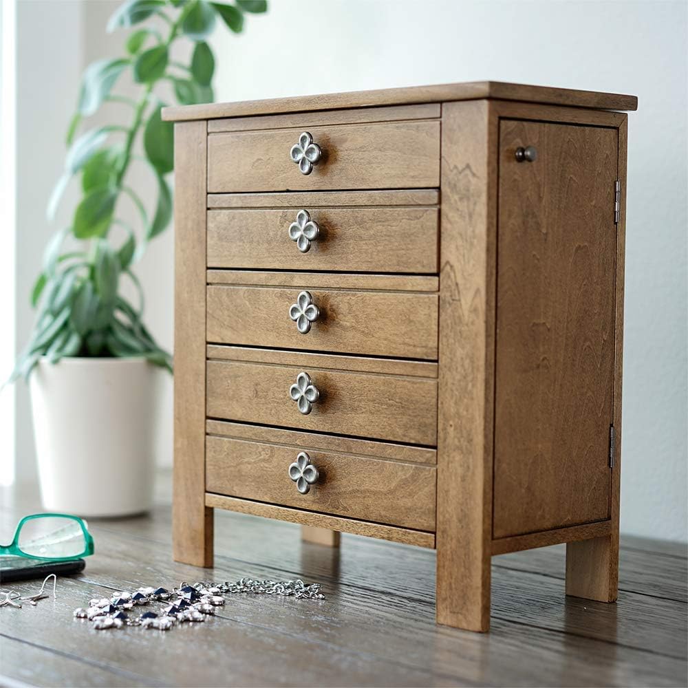 Hives and Honey Rustic Pine Taylor Jewelry Box: Home & Kitchen