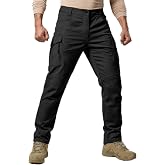 TSD.J Tactical Pants for Men Water Resistant Ripstop Cargo Hiking Pants | Work pants for men; lightweight outdoor fishing camping; 9 multi pockets; combat; sizes 30W-44W; machine washable