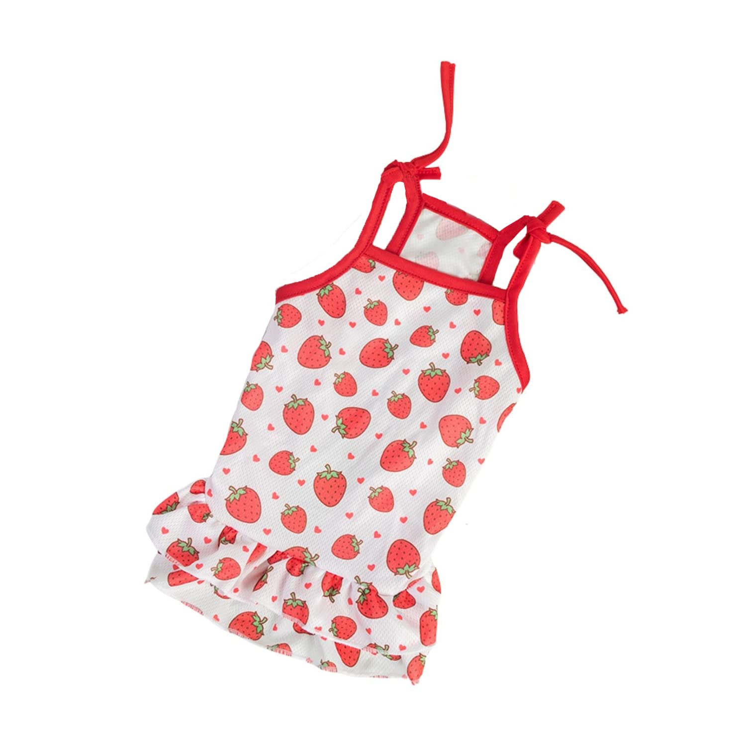 Pet Skirt, Cute Printed Puppy Summer Dress,Tank Top Suitable for Cat Small Medium Dog_M(Strawberry 2)