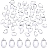 arricraft 150 Pcs Glass Teardrop Beads, Transparent Water Drop Crystal Loose Pendants Beads for DIY Crafts Necklace Earring Bracelet Jewelry Making Costume Embellishments