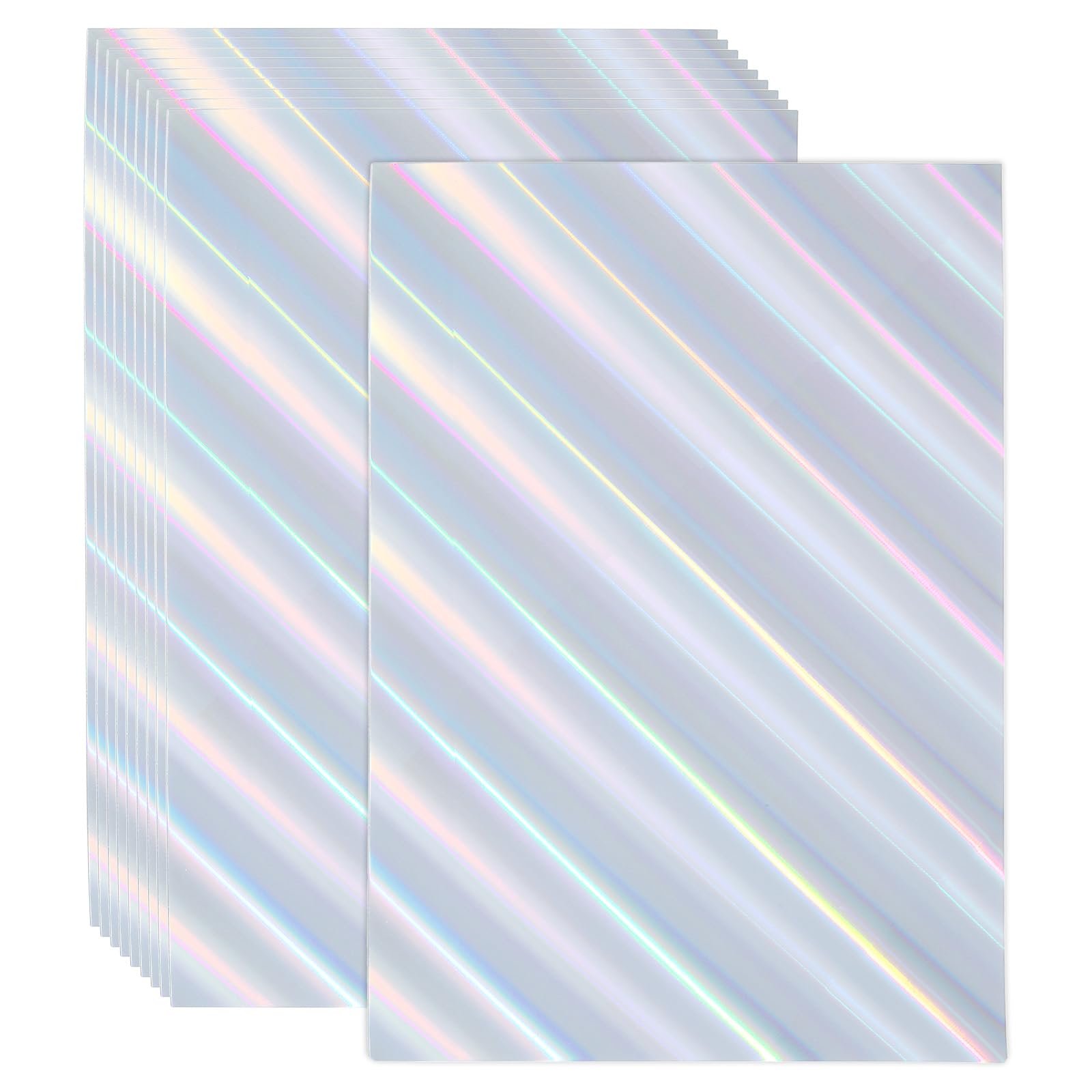 PATIKIL 11"x8.5" Holographic Cardstock, 40 Pack Metallic Iridescent Mirror Paper Foil Board Reflective Sheets for Scrapbook Poster DIY Craft, Style 4