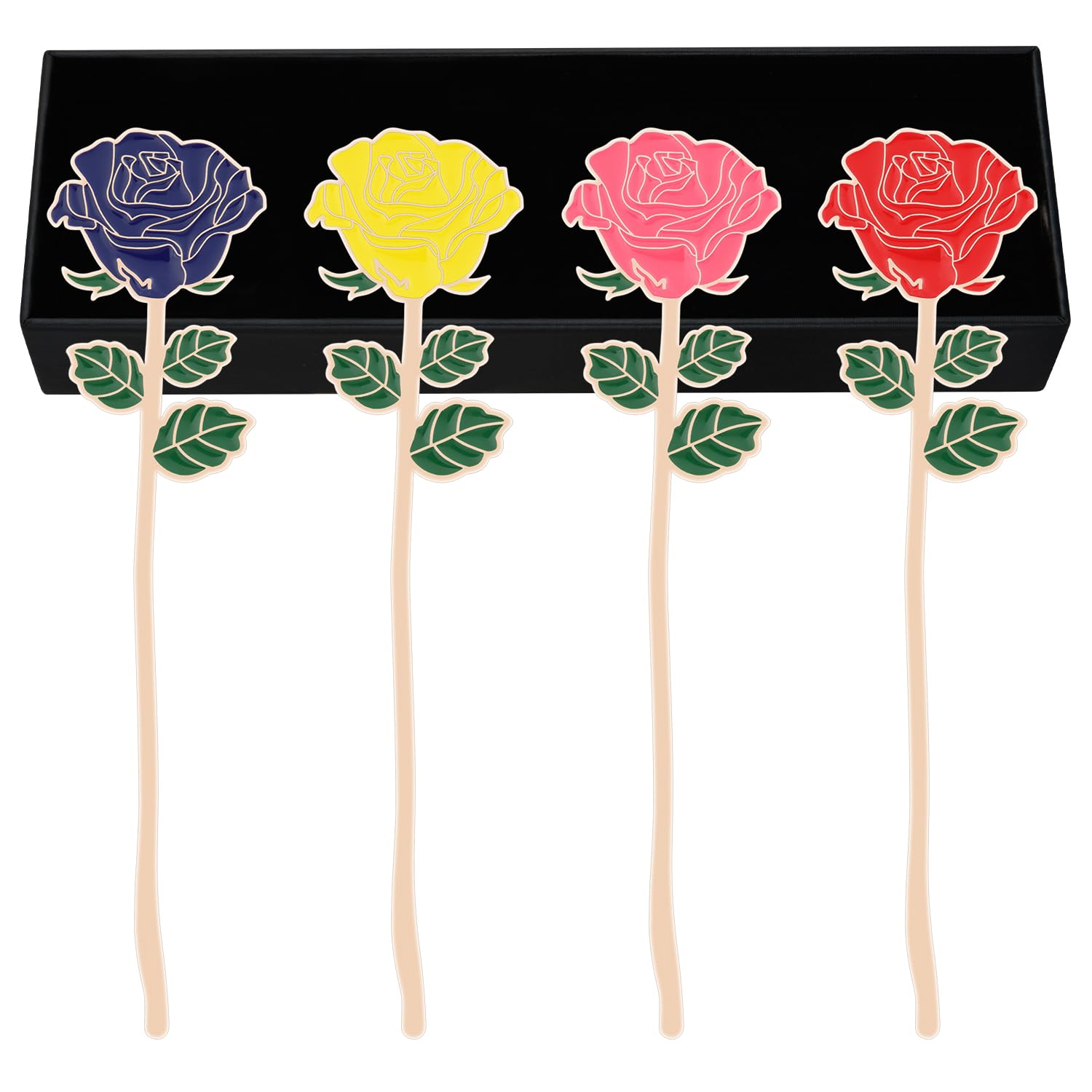 SELBATON Metal Purple Rose Bookmark, Book Marks for Women, Cute Bookmarks Gift, Bookmarks for Book Lovers, Gift for Mother's Day, Girlfriend and Friend Graduation, Teacher's Day, Thanksgiving