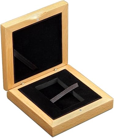 Caja de madera para 1 moneda de 34x54 mm: Amazon.es: Hogar