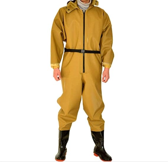 DIVAND Men's Ladies Full Body Waders Fishing Pants with Hood, 100