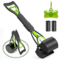 SurpOxyLoc 32" Pet Pooper Scooper for Dogs and Cats with Long Handle High Strength Material and Durable Spring for Easy Grass