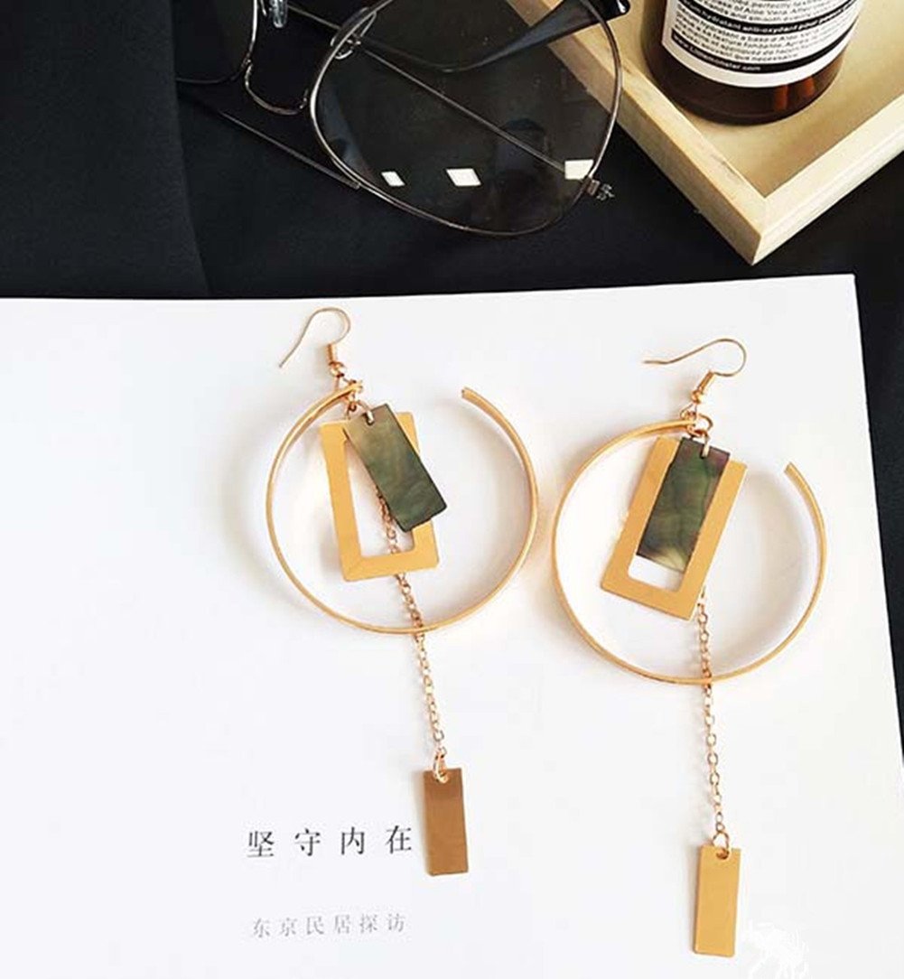 Alloy Big Large Dangle Hanging Stud Ear Clip No Piercing Hook Hoop Earrings Mother\'s Day Jewelry Gift Birthday (Hook Earrings)