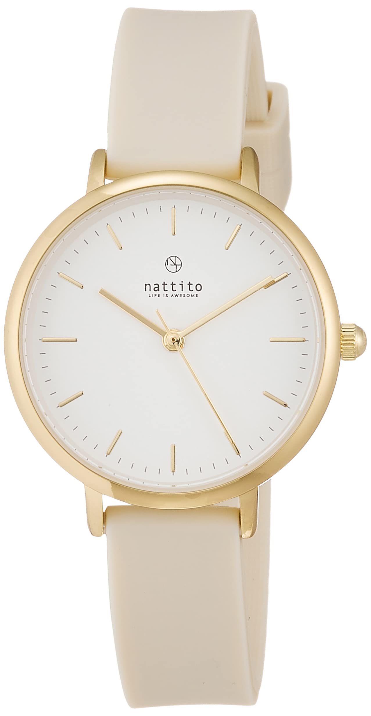 Fieldwork YM031 Women's NF Soiler Wrist Watch, Nickel-Free Silicone Strap, white, sports