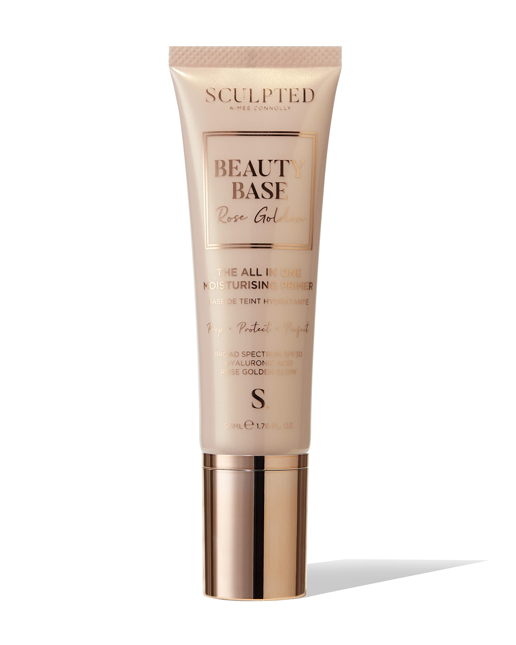 Beauty Base All-in-One Moisturising Primer from Sculpted by Aimee (Rose Golden) - 50ml 3-in-1 Hydrating Primer with SPF 30 That Preps, Protects and Perfects Your Skin