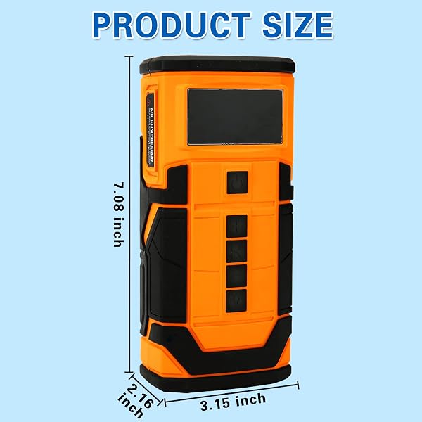 CAR JUMP STARTER WITH AIR COMPRESSOR, 3000A CAR BATTERY JUMPER STARTER PORTABLE (9.0 GAS/6.5L DIESEL) WITH 150PSL DIGITAL TIRE INFLATOR PORTABLE CAR JUMP BOX WITH JUMPER CABLES, CHARGER, LED LIGHT