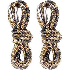 Bicemend 1 Pair Rhinestone Shoe Laces for Sneakers