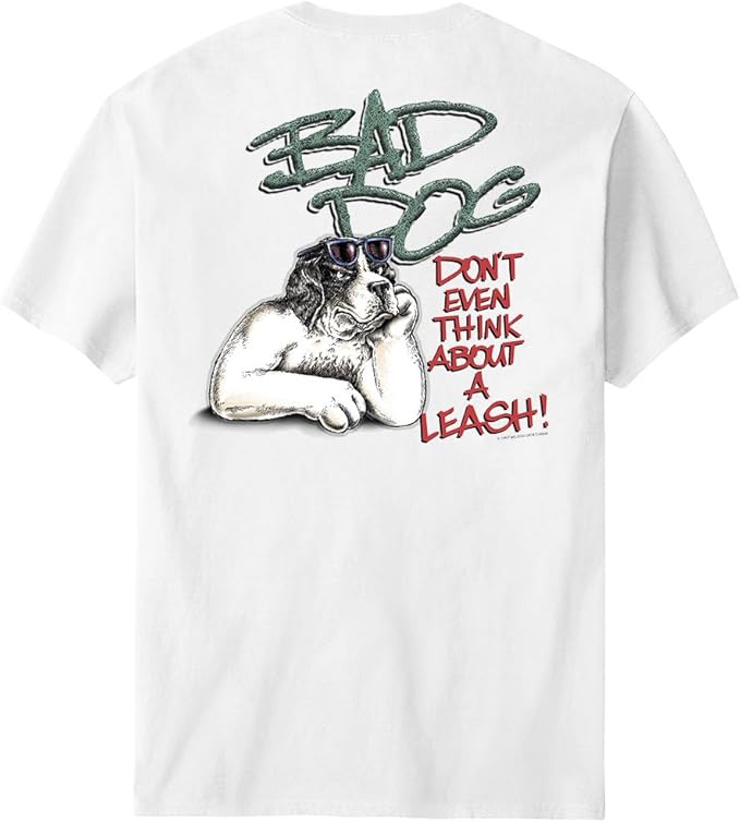 Big Dogs Don t Think About A Leash TShirt XL White Clothing