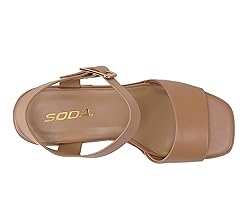 Soda LAUNCH ~ Women Open Toe Ankle Strap Platform