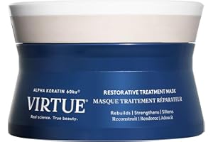 Virtue Restorative Hair Mask Treatment for Damaged Hair with Keratin and Baobab Seed Oil, Safe for All Hair Types, Color Safe