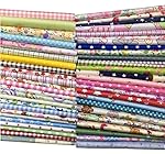 Misscrafts 50pcs 12" x 12" (30cm x 30cm) Top Cotton Craft Fabric Bundle Squares Patchwork DIY Sewing Scrapbooking Quilting Dot Pattern