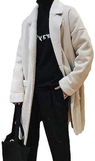Amazon グードコ 棉服 厚手 ベロア メンズ ムートンコート スプリングコート ロング 膝丈 アウター キレイめ 人気 厚手 防風 コート ジャケット 通販